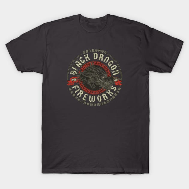 Black Dragon Fireworks T-Shirt by JCD666